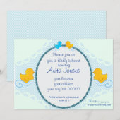 carte de baby shower en caoutchouc (Devant / Derrière)