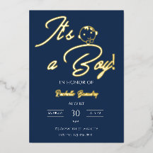 Carte de Baby Shower en Papier d'Aluminium – Thème