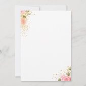 Carte de Baby Shower Fille Rose Editable pour Fill (Dos)