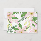 Carte de Baby shower Floral Rose Lily (Dos)