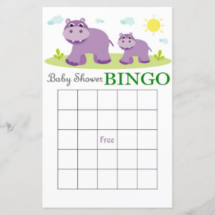 Carte de baby shower Hippo