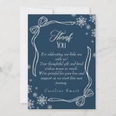Carte de Baby shower Merci Coquette hiver (Devant)