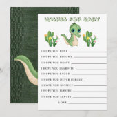 Carte de Baby shower Mignonne Alligator (Devant / Derrière)