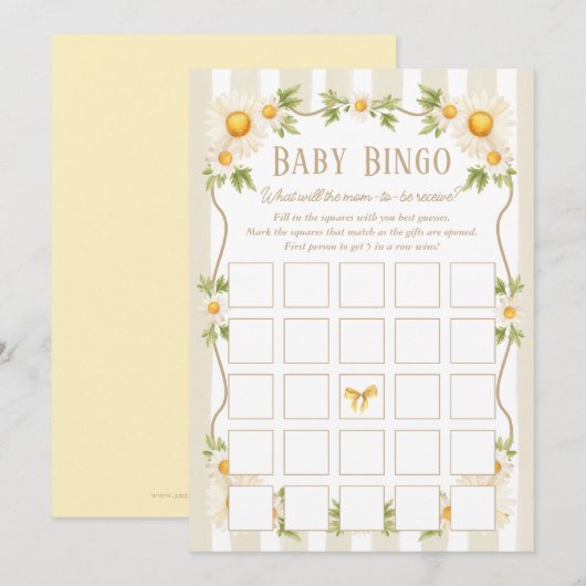 Carte de Baby shower neutre de Little Silly Goose (Devant / Derrière)