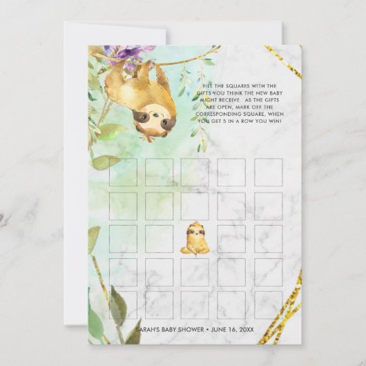 Carte de baby shower | Parcelle tropicale (Devant)