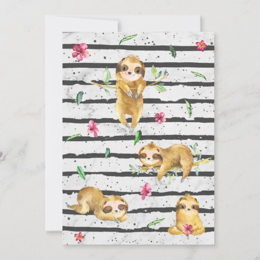 Carte de baby shower | Parcelle tropicale (Dos)