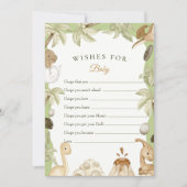 Carte de Baby shower pour bébé Dinosaur souhaits p (Devant)