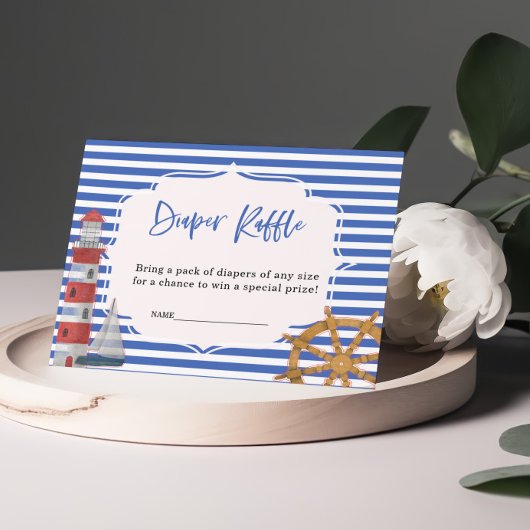 Carte de Baby shower pour garçon bleu nautique