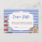 Carte de Baby shower pour garçon bleu nautique (Devant)