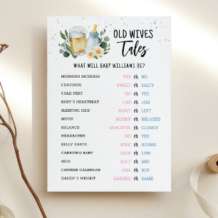 Carte de Baby Shower pour la Révélation du Sexe :