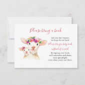 Carte de Baby shower pour maman et agneau de bébé (Devant)