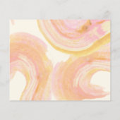 Carte de Baby shower rose Abstrait de peinture bud (Dos)