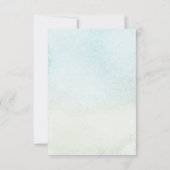 Carte de Baby shower verte Demande de réservation (Dos)