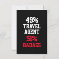 Carte de Badass d'agent de voyage