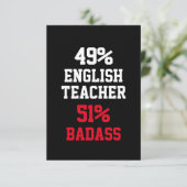 Carte de Badass de professeur d'anglais (Debout devant)