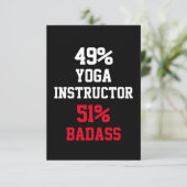 Carte de Badass de Professeur de Yoga (Debout devant)