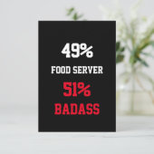 Carte de Badass de Serveur de Nourriture (Debout devant)