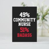 Carte de Badass d'infirmière communautaire (Debout devant)