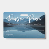 Carte de badge de convention de souvenir JW | Mont (Arrière)