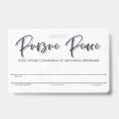 Carte de badge de convention JW Keepsake | Chaume (Arrière)