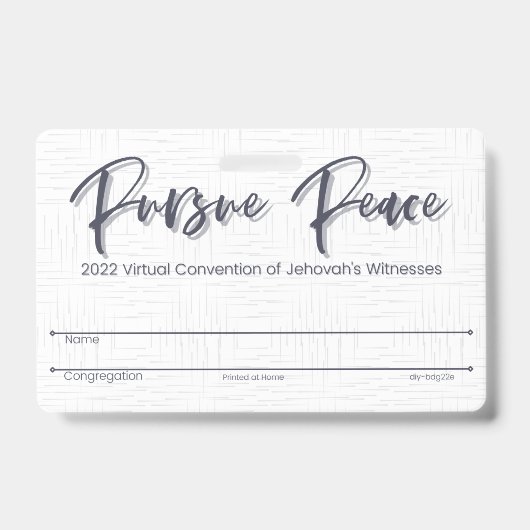 Carte de badge de convention JW Keepsake | Chaume (Avant)
