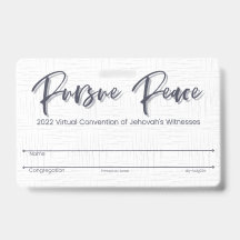 Carte de badge de convention JW Keepsake | Chaume