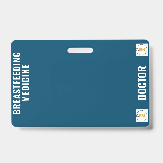 Carte de badge de médecine de l'allaitement et de (Avant)