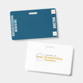 Carte de badge de médecine de l'allaitement et de (Avant & arrière)