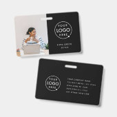 Carte de badge d'identification | Badges nominatif (Avant & arrière)