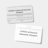 Carte de badge d'identification de passeport d'imm (Avant & arrière)