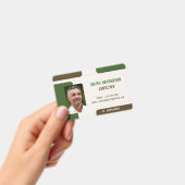 Carte de badge d'identification de photo d'employé (Manuel / portable)