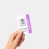 Carte de badge d'identification de photo d'infirmi (Manuel / portable)