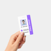 Carte de badge d'identification de photo d'infirmi (Manuel / portable)