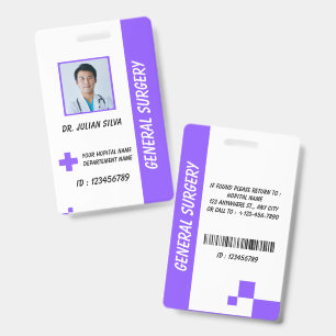 Carte de badge d'identification de photo d'infirmi