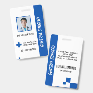 Carte de badge d'identification de photo d'infirmi