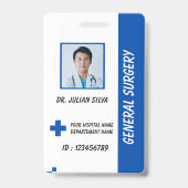 Carte de badge d'identification de photo d'infirmi (Avant)