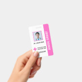 Carte de badge d'identification de photo d'infirmi (Manuel / portable)