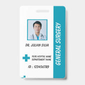 Carte de badge d'identification de photo d'infirmi (Avant)