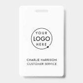 Carte de badge d'identification d'entreprise avec (Arrière)