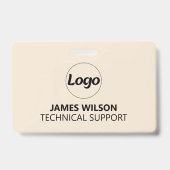 Carte de badge d'identification | Logo du personne (Arrière)