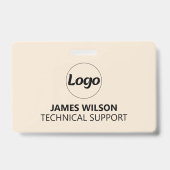 Carte de badge d'identification | Logo du personne (Avant)