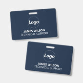 Carte de badge d'identification | Logo du personne (Avant & arrière)