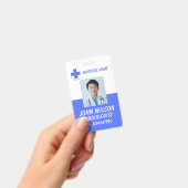 Carte de badge d'identification photo d'infirmière (Manuel / portable)