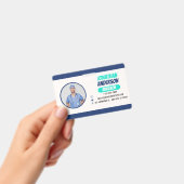 Carte de badge d'identification photo d'infirmière (Manuel / portable)