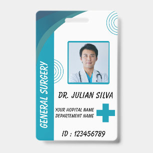 Carte de badge d'identification photo d'infirmière