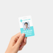 Carte de badge d'identification photo d'infirmière (Manuel / portable)