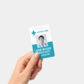 Carte de badge d'identification photo d'infirmière (Manuel / portable)