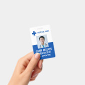 Carte de badge d'identification photo d'infirmière (Manuel / portable)