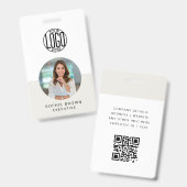Carte de badge nominatif | Badge d'identification (Avant & arrière)