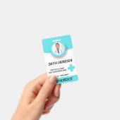Carte de badge photo d'infirmière de soins de sant (Manuel / portable)